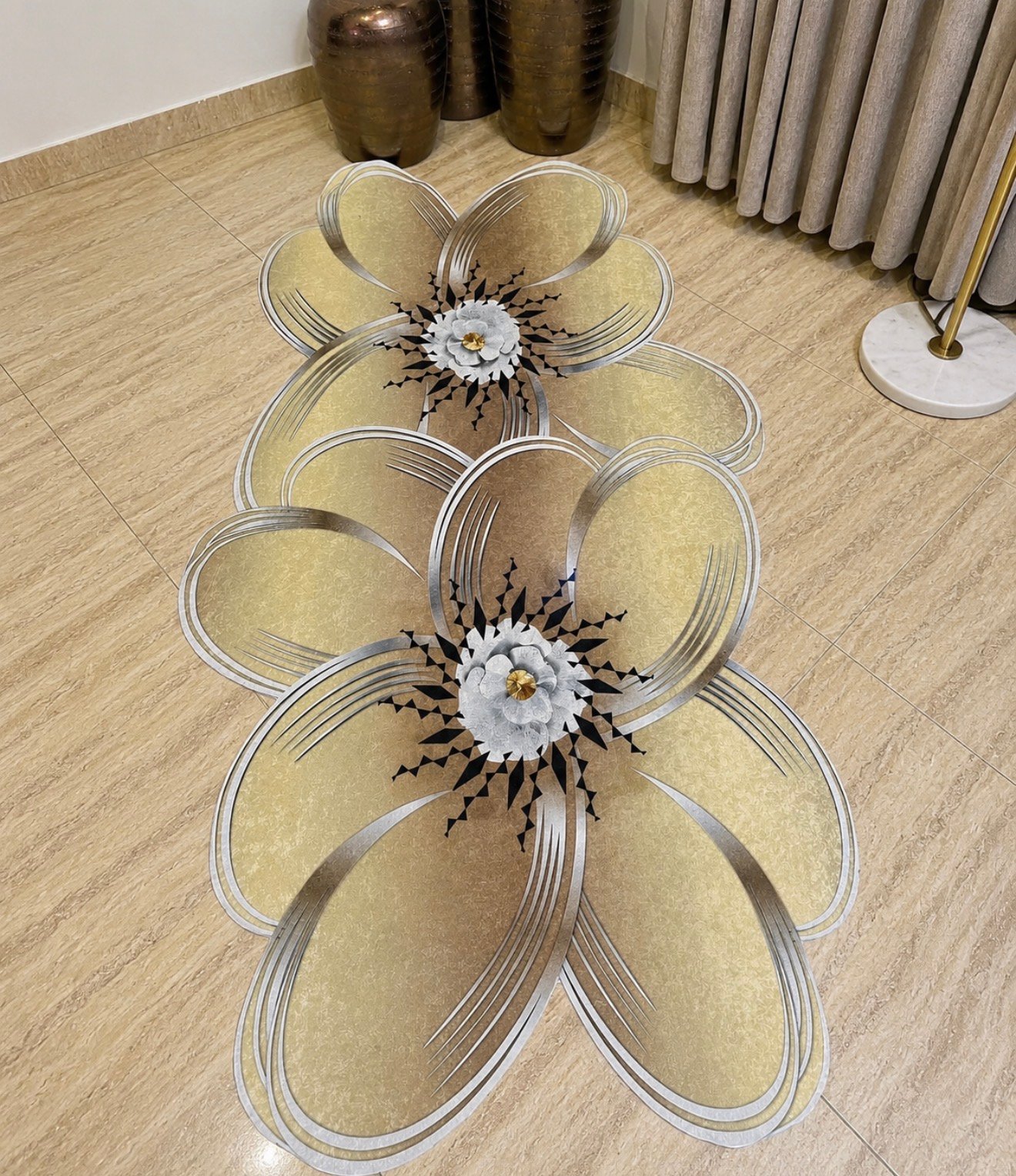 Golden Petals Rug