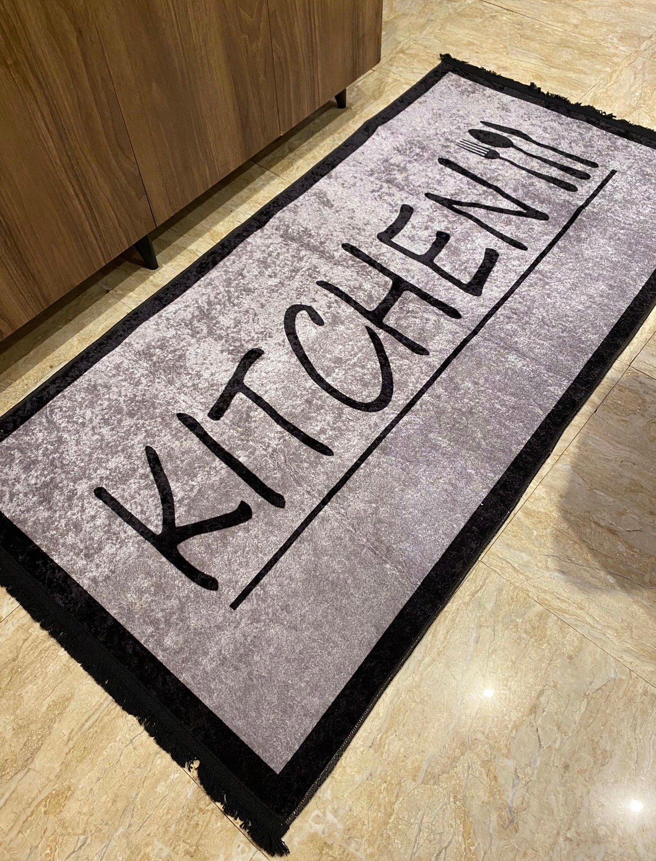 Noir Kitchen Runner